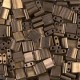 Miyuki tila 5x5mm beads - Matted metallic dark bronze TL-2006